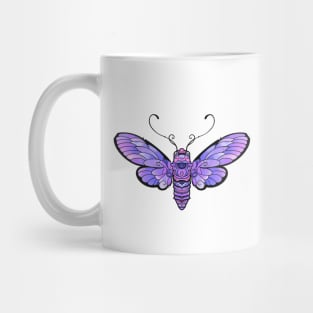 purple moth butterfly Mug